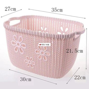 可開發票☆【臺灣精品】💕簡約PP材質收納筐仿藤編零食整理儲物籃桌面宿舍使用