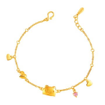 咖波黃金手鍊-愛心咖波-貓貓蟲咖波BugcatCapoo