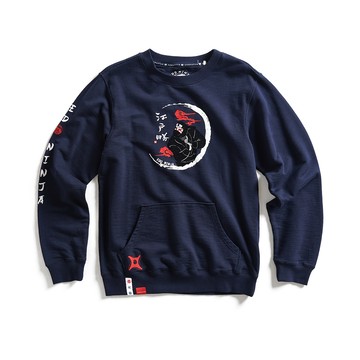 江戶勝｜男裝｜伊賀忍者植絨印花長袖T恤