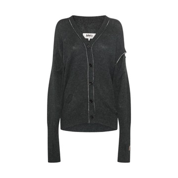 Mm6 Maison Margiela - Dark Green Wool Blend Cardigan