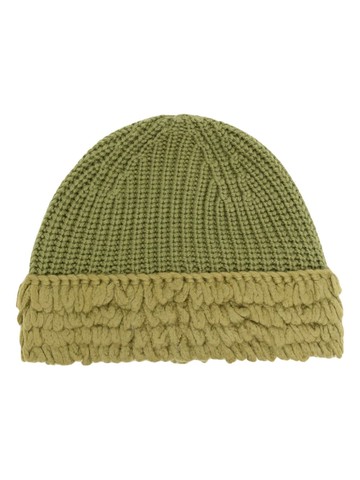 Moncler - ribbed wool beanie - men - Wool - One Size - Green