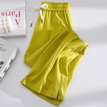 窄版闊腿褲女春款2025年新款夏季高腰垂感寬松直筒運動休閑香蕉褲