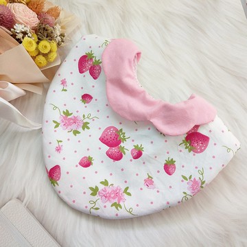 草莓花園。波浪領圍兜 (可繡名字)