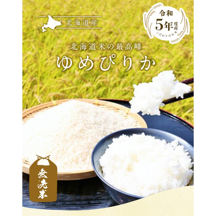 新米 無洗米 北海道産ゆめぴりか5kg（5kg×1袋）  送料無料 令和5年度産 お米 5kg 北海道 ブランド米（北海道・沖縄別途送料）（配達日・時間指定は不可）