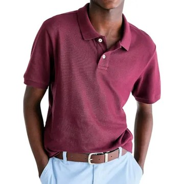 【Aeropostale】2025男時尚字母標誌莓果色短袖POLO【預購】
