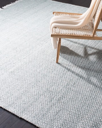 Amalie Sage Hand-Woven Flat Weave Rug, 3' x 8'