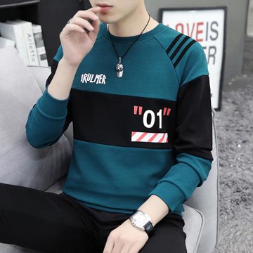 男士長袖t恤2022新款秋季韓版潮流修身打底衫秋天潮牌衛衣體桖衫