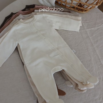 Peekaboo 柔軟織紋寶寶連身衣【現貨】新生兒衣服 寶寶衣服 女寶包屁衣 嬰兒衣服 嬰兒 寶寶 韓國童裝