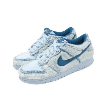 Nike 休閒鞋 Dunk Low GS 大童 女鞋 Abominable Snowman 藍 毛絨 雪怪 IM7171-301