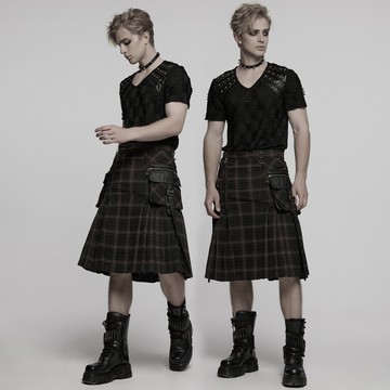 異教徒高地英靈格紋戰裙 / 蘇格蘭裙 / 可拆側袋