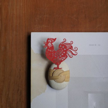 麥麥大節慶-金雞報喜 紙雕書籤 | 文化節慶 開運祈福 文具送禮