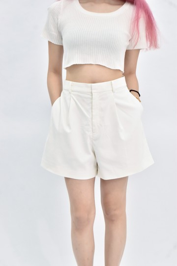 【加購優惠】(M) uniqlo 高腰白色短褲