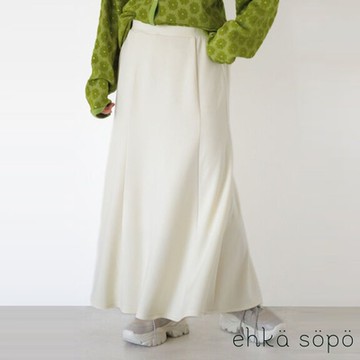 ehka sopo  素色修身魚尾剪裁長裙