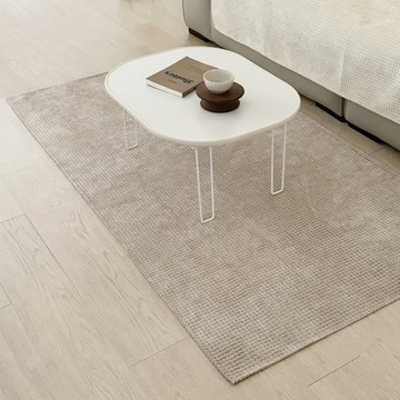 HOOM 雪尼爾地墊 柔軟 底部強力止滑 安全不傷地板  90 x 180cm  奶茶華夫格