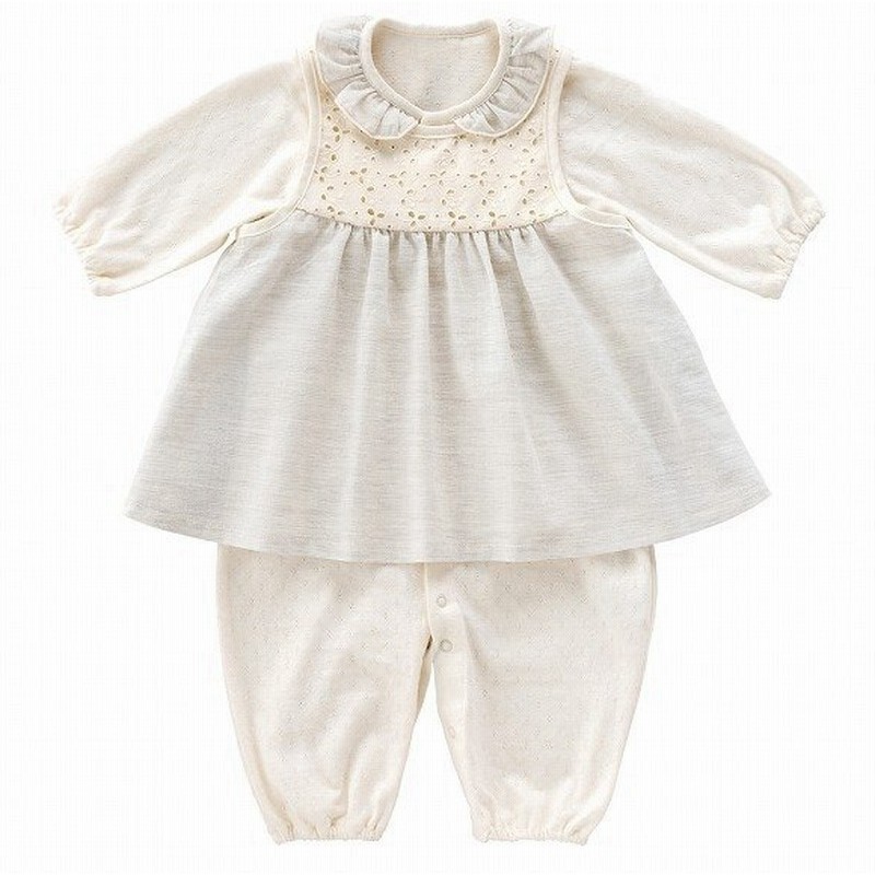 ツーウェイオール 女の子 春 夏 日本製 赤ちゃん 新生児 50 70 出産準備 ツーウェイドレス エプロン付 オーガニックコットン ベルナチュール 赤ちゃんの城 通販 Lineポイント最大0 5 Get Lineショッピング