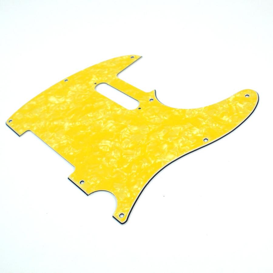 Tele Standard Style Guitar Pick Guard,4ply Yellow Celluloid Pearloid