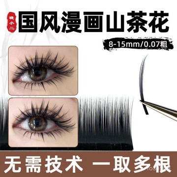 ✨Hannah✨國風漫畵山茶花睫毛0.07超軟JBCD嫁接國風中式翹睫泰式美睫店專用假睫毛 F2KJ