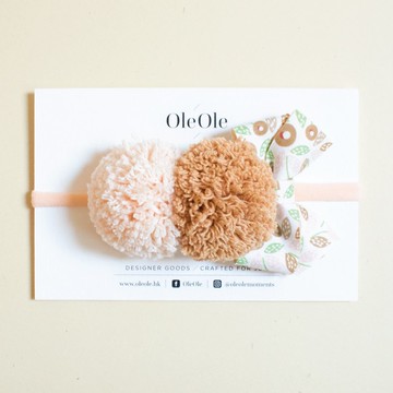 髮帶 寶寶頭帶 嬰兒髮帶 Pom Pom 蝴蝶 花布 兒童髮飾 田園 清新