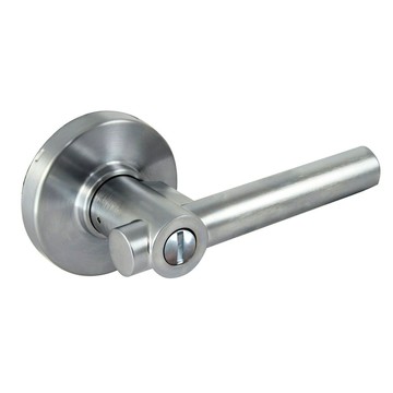 水平鎖 加安牌 磨砂銀色LP2X20G 裝置距離60mm 浴廁鎖 圓套盤 左右不分邊都適用