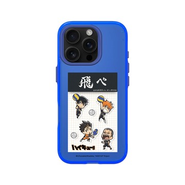 iPhone 16 Pro Clear 激光藍 - 排球少年 Haikyu!! - 烏野貼紙包設計款
