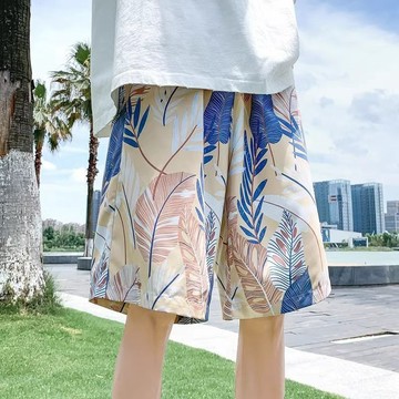 臺灣出貨寬 鬆休閒學生睡褲夏季卡通可愛家居海草短褲小學生女男短褲沙灘褲籃球短褲馬拉鬆短褲男短褲