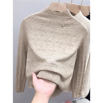 半高領毛衣女秋冬加厚2025新款內搭高級感時尚洋氣針織打底衫上衣