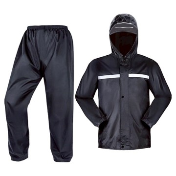 小麥購物 兩件式雨衣 C326  XL  藏青色