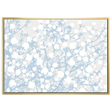 菠蘿選畫所 純潔 • 白櫻 BFEF4615G 59.4 x 42cm 金色畫框 北歐風藝術掛畫  金色