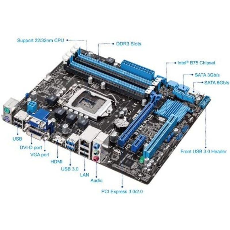 ASUSTek社製 Intel B75 Expressチップセット搭載 mATXマザーボード