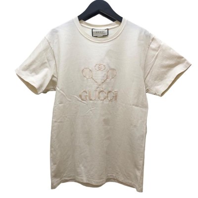 グッチ  548334 XJBLE テニスロゴ刺繍Tシャツ メンズ L