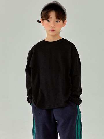 Warm Overfit Cotton Blend T-shirt [BLACK]