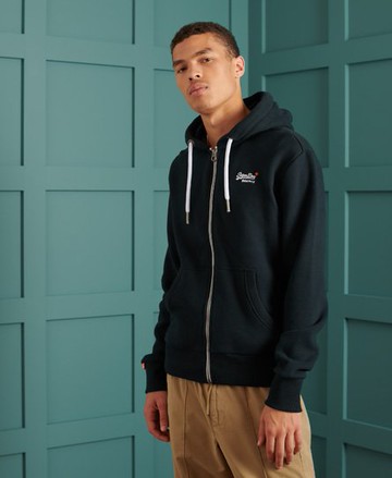Superdry Men's Men's Orange Label Zip Hoodie Navy / Eclipse Navy - Size: L