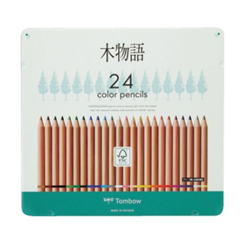 色鉛筆 24色 トンボ鉛筆 プレゼント F木物語 CB-RF24C CB-RF24C 画材