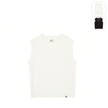 【FILA】男性 線衫背心-白色 1TKY-5825-WT