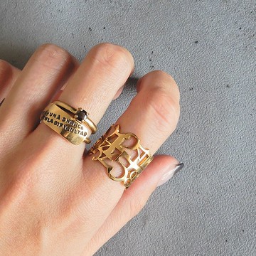 【可調整尺寸】數字戒指 / brass R007