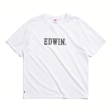 EDWIN 男裝 COOL FLEX 火星艦服寬版短袖T恤 (白色) #上衣