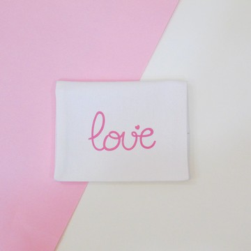 客製化婚禮小物 隨身面紙 帆布收納套 LOVE愛