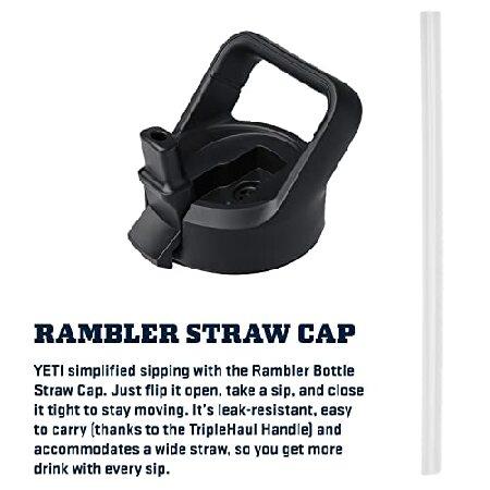 YETI (イエティ) Rambler 26オンスボトル 真空断熱 ステンレススチール ストローキャップ付き ブラック並行輸入品