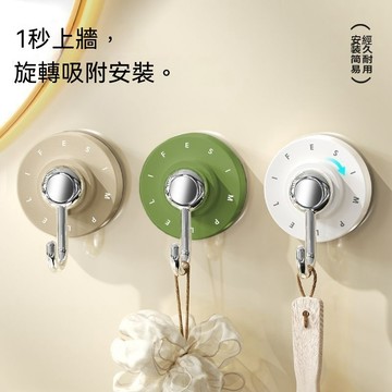 吸盤旋轉塑料掛鈎 強力真空免打孔粘鈎 廚衛間壁掛式吸盤式無痕收納掛勾 掛鉤 掛鈎 強力掛鉤 透明掛勾 免釘牆貼片