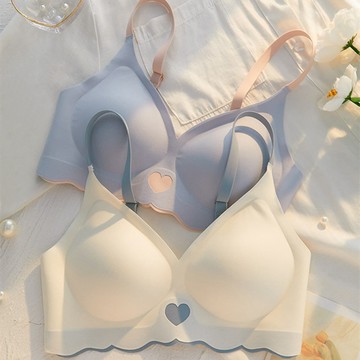 新款偷心盜賊無痕內衣女大胸顯小聚攏收副乳少女運動無鋼圈文胸罩