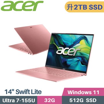 ACER Swift Lite SFL14-54M-73E9 (CU7-155U/32G/2TB SSD/W11/14)特仕