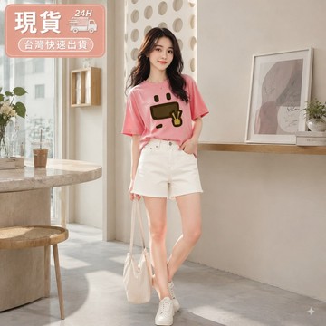 現貨 24H台灣出貨夏季新品韓版純棉寬鬆卡通印花圓領t恤短袖通勤百搭基礎款夏季衣服S-3XLD0007A
