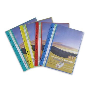 【新德牌】P.P A4 11孔 10入資料簿+名片袋 60本 / 箱 01-511-1 - 黃