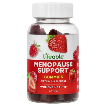 Lifeable, Menopause Support Gummies, Berry, 60 Gummies