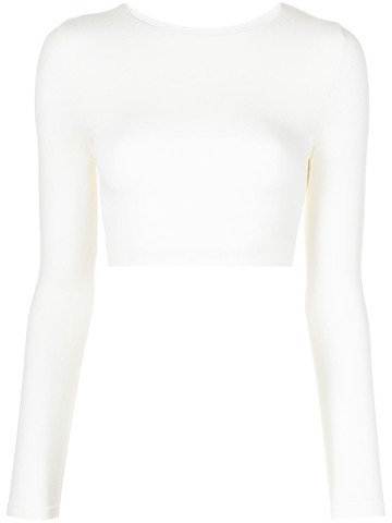 Fleur Du Mal - seamless long-sleeved top - women - Elastane/Polyamide - XS - White