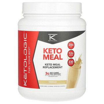 KetoLogic, KetoMeal，代餐，香草味，1.8 磅（816 克）