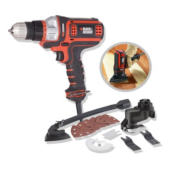 (組合) BLACK+DECKER 350W 多功能可換頭惡魔機+磨切頭