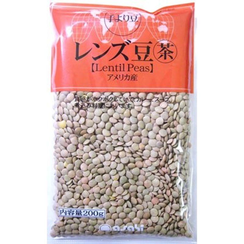 豆力 豆専門店のレンズ豆（皮つき） 200g×3袋 メール便