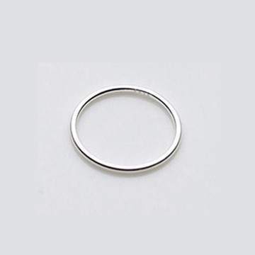 赫莫薩 日常疊戴細戒指 R011 + 清潔布 + 禮物盒套組  15號  銀色