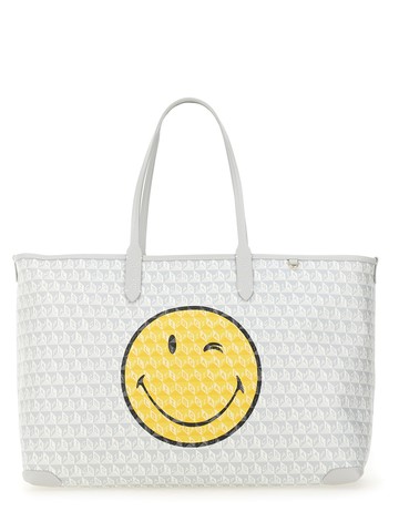 anya hindmarch "i am a plastic bag wink" tote bag